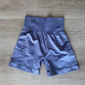 AYBL Blue/Purple High-Rise Bike Shorts
